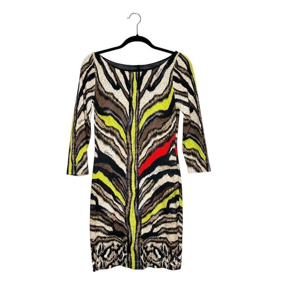 Just Cavalli Oniric Tiger Animal Print Bodycon Dress Women's Size Small - Picture 2 of 7